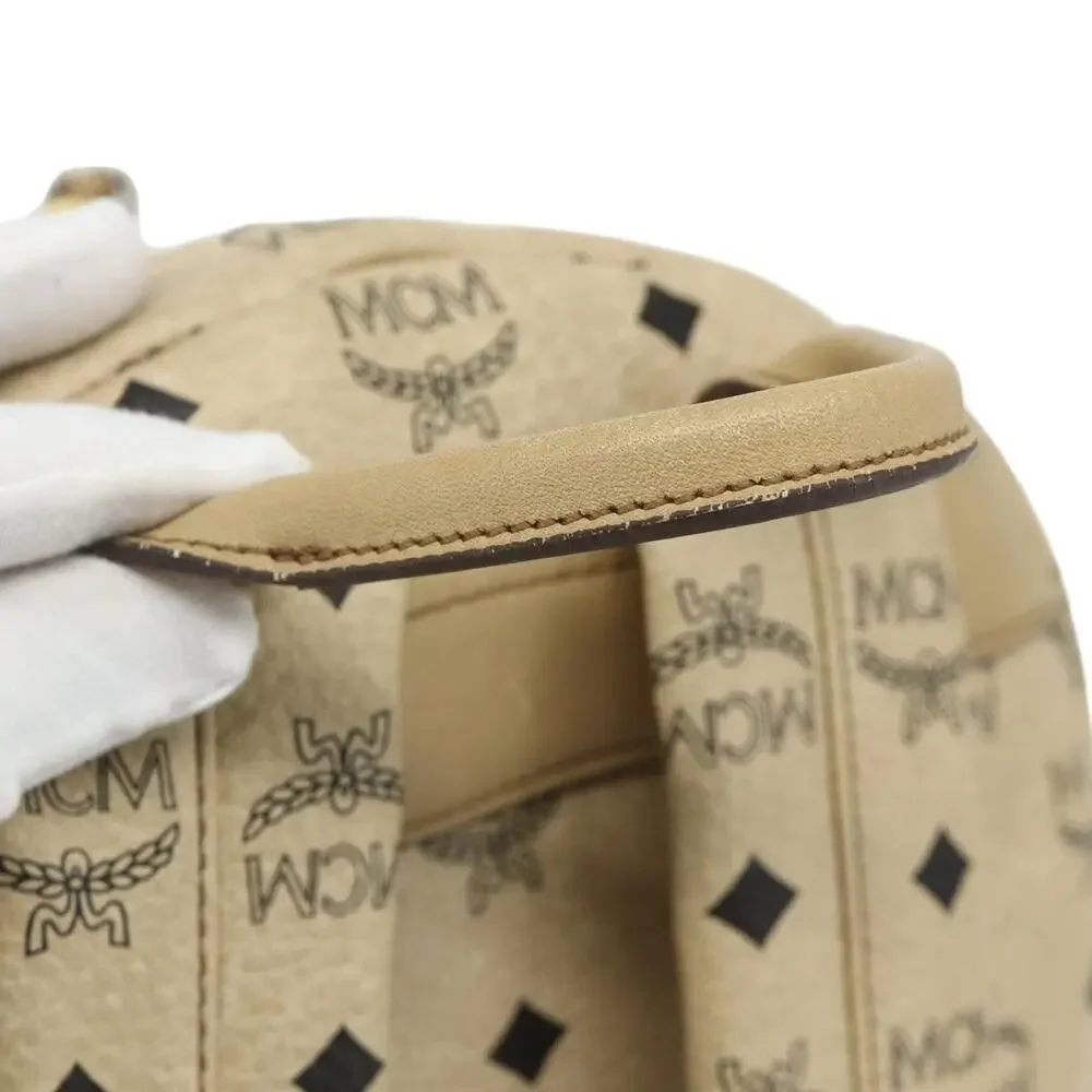 MCM Visetos Logogram Backpack Beige